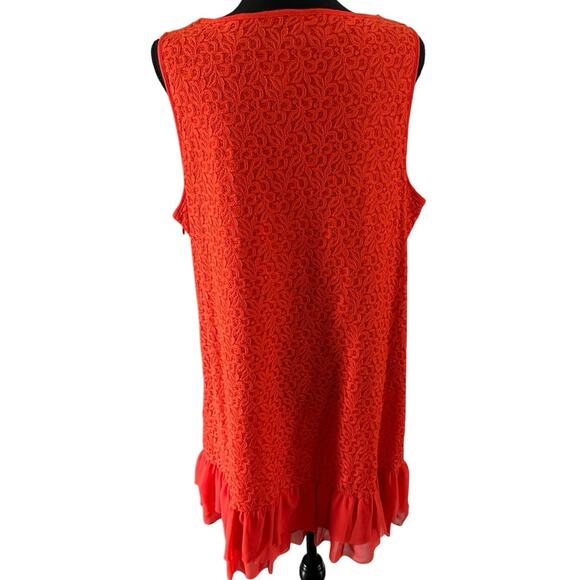 Kensie - Orange Lace Shift Dress - Size Extra Large NWOT - Picture 2 of 7